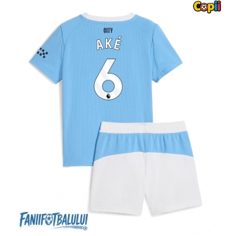 Manchester City Nathan Ake #6 Echipament de Fotbal Replică 2025-26 Copii Acasa (+ Șorturi)